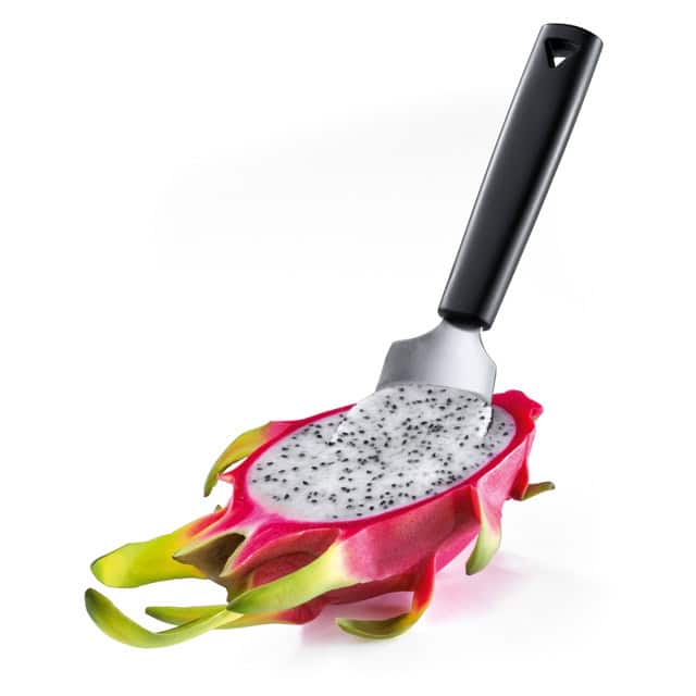 triangle Fruchtlöffel Kürbislöffel Löffel aushöhlen scharfe Kante geschärft Eislöffel Aushöhllöffel Auskratzen Kerne entfernen Eisportionierer Melone Papaya