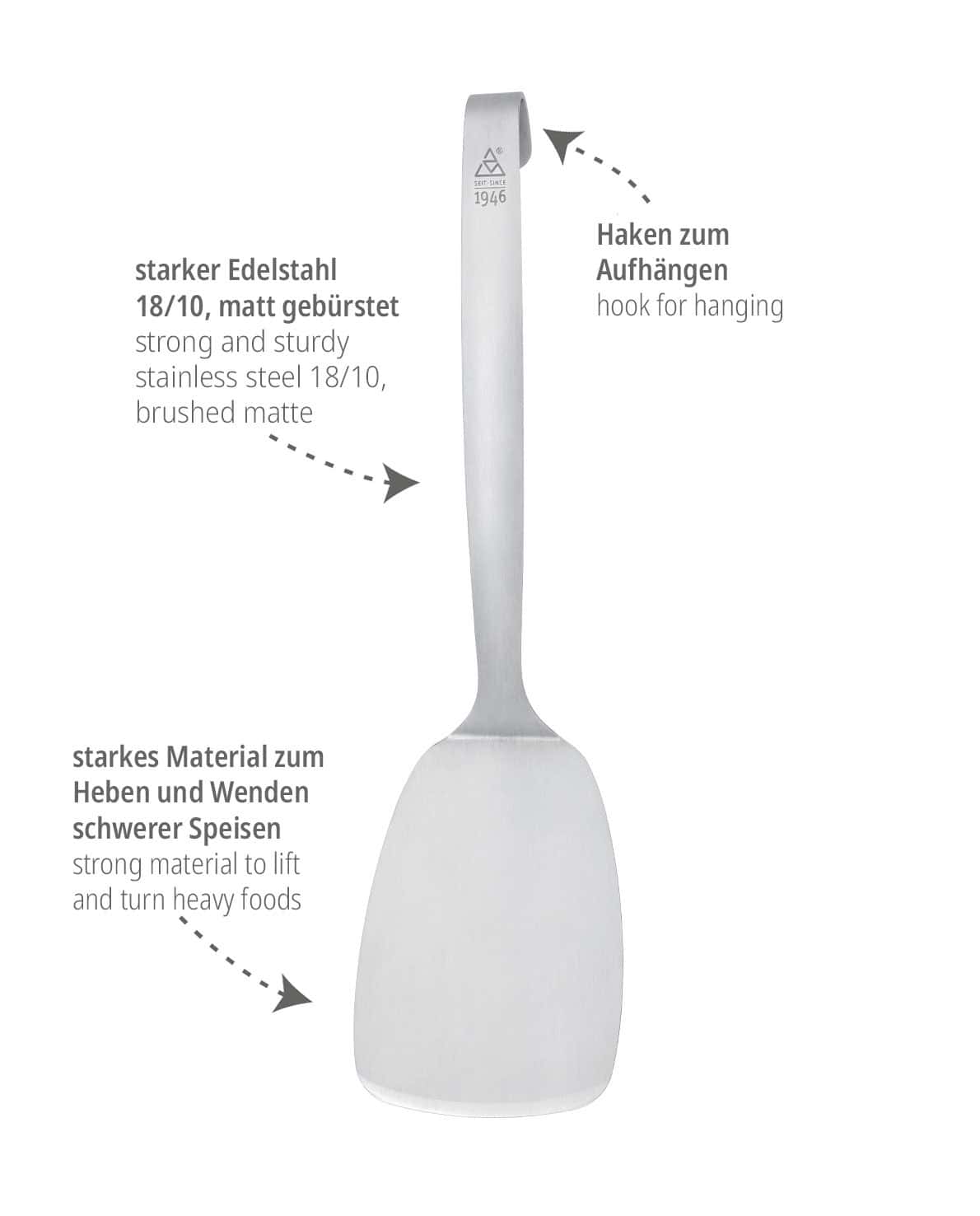 5871933_igel_woo_web Wender triangle Serie 1946 Edelstahl starr fest steif Heber Pfanenwender stabil