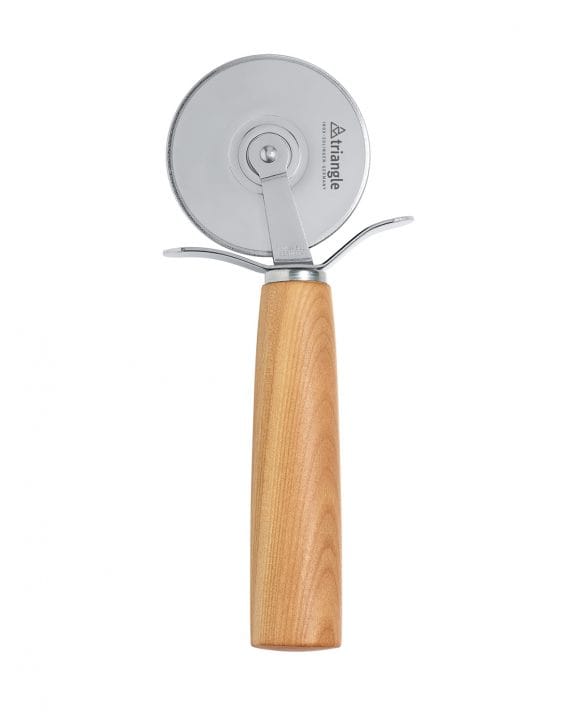 triangle pizza cutter Mood pizza wheel with cherry wood handle