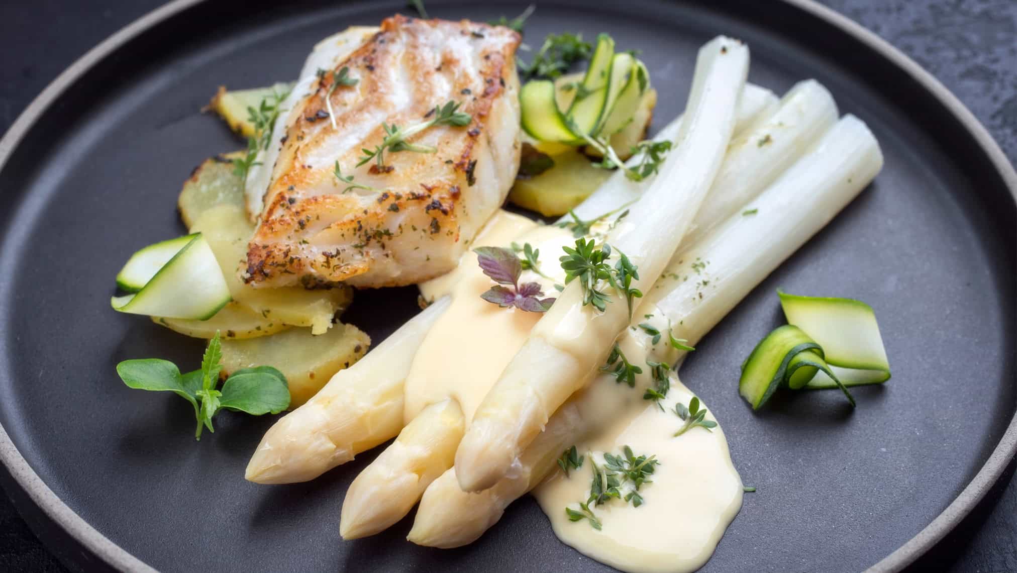 16zu9-Spargel-Fisch-Kartoffel Spargel Fisch Bratkartoffeln
