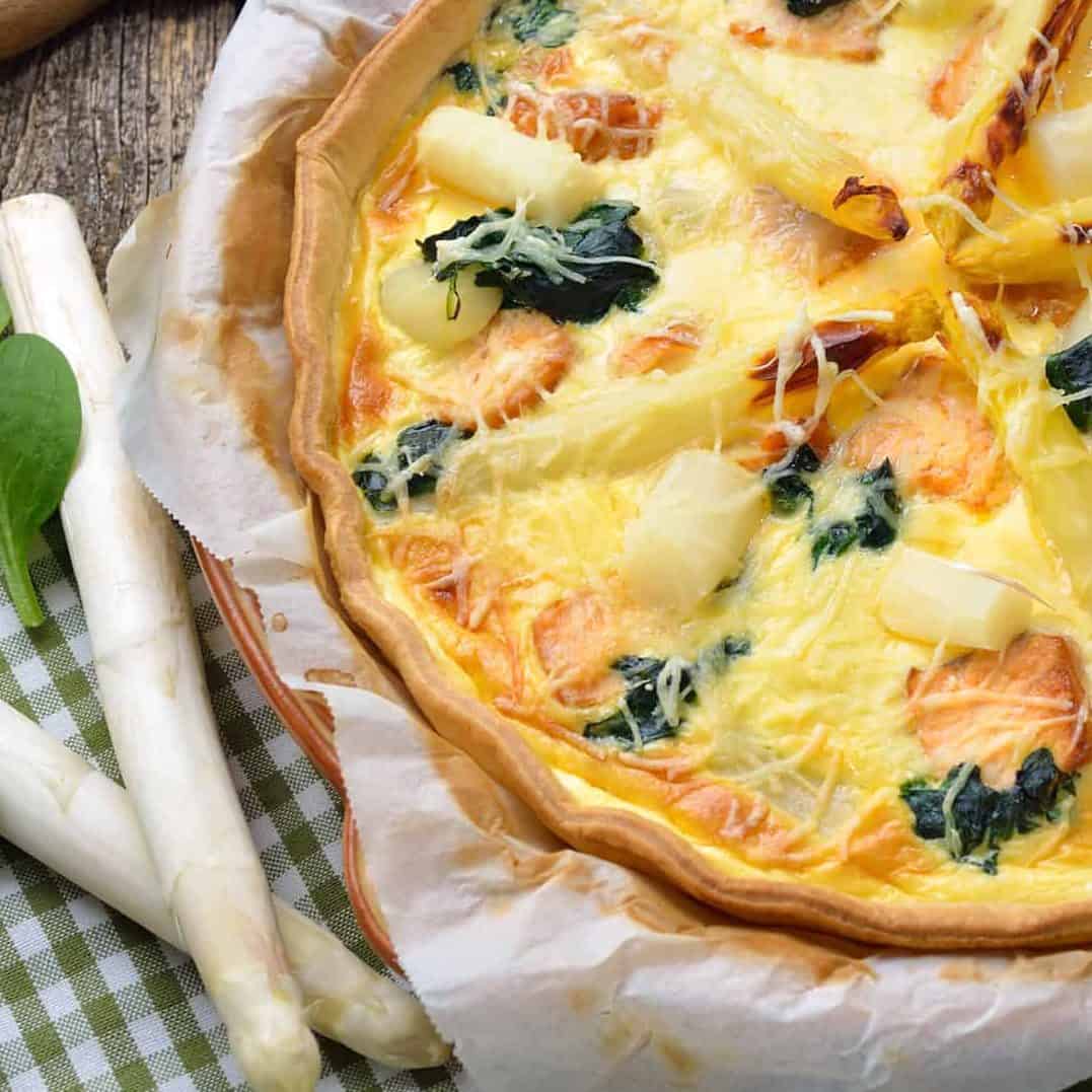 Spargel-Lachs-Quiche